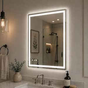 Twilight 30 in. W x 36 in. H Rectangular Frameless LED Light Dimmable Anti-Fog Wall Bathroom Vanity Mirror