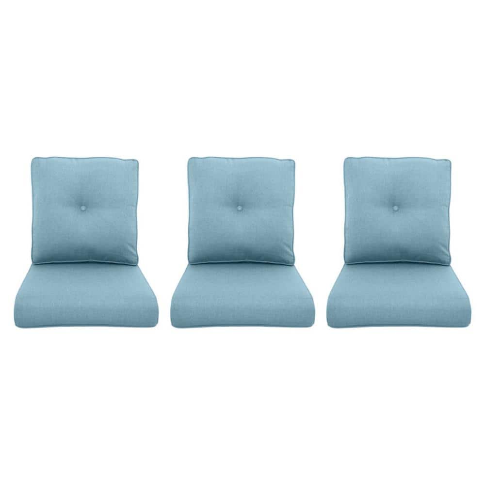 Duraolex 22 in. x 25 in. x 4 in. 6-Piece Deep Seating Outdoor Lounge Chair Cushion and Back Pillow in Babyblue price history on PriceWatchPro