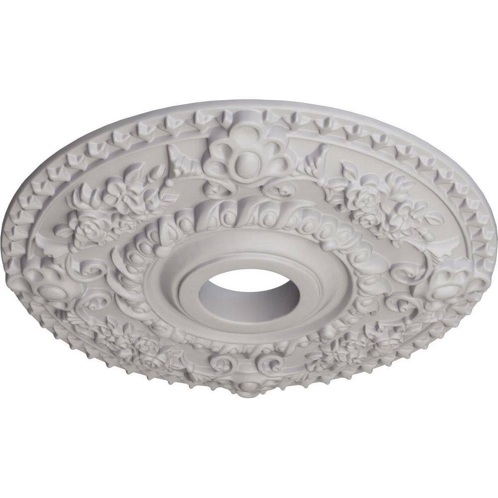 Ultra Pure White 18" Polyurethane Rose Ceiling Medallion