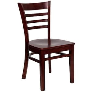 Hercules Mahogany Wood Seat/Mahogany Wood Frame Side Chair