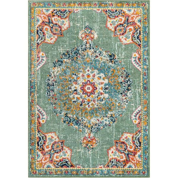 Unique Loom Penrose Alexis Green 6' 1 x 9' 0 Area Rug