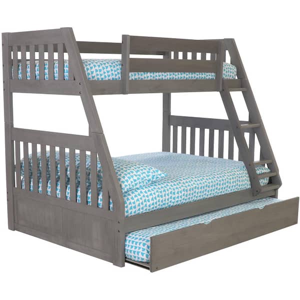 Os Home And Office Furniture Charcoal, Wood Bunk Beds Twin Over Full With Trundle Bed
