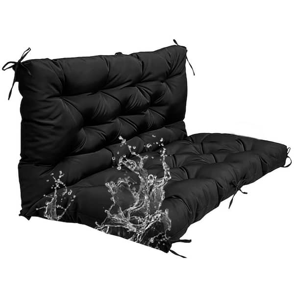 Unbranded 2–3-Seater Outdoor Porch Swing Cushion Waterproof Bench Cushion with Backrest – 40 in. x 20 in. x 20 in.