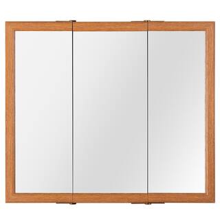 Design House Armadietto Classico Tri View Con 3 Ante A Specchio, Legno, Bianco, 76,2x11,4x61 Cm, Ripiani Regolabili