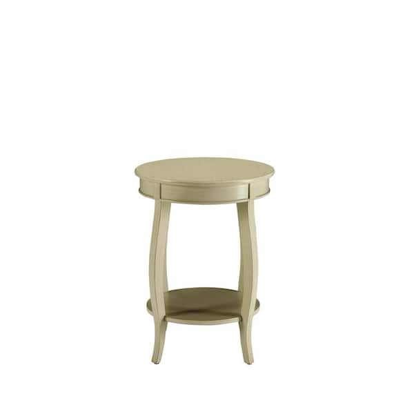 HomeRoots Amelia White Solid Wood Leg Side Table