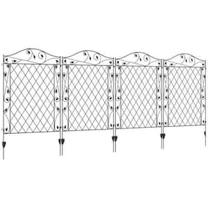 138 in. x 43.25 in. Steel Garden Fence