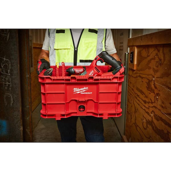 Milwaukee PACKOUT Tool Storage Crate with Mounting Plate 48-22