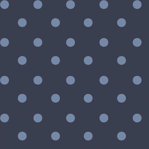 Unbranded Button Spot Navy Wallpaper