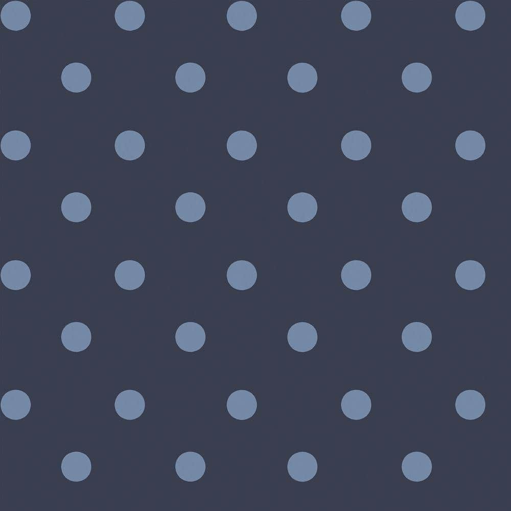 Button Spot Navy Wallpaper Sample