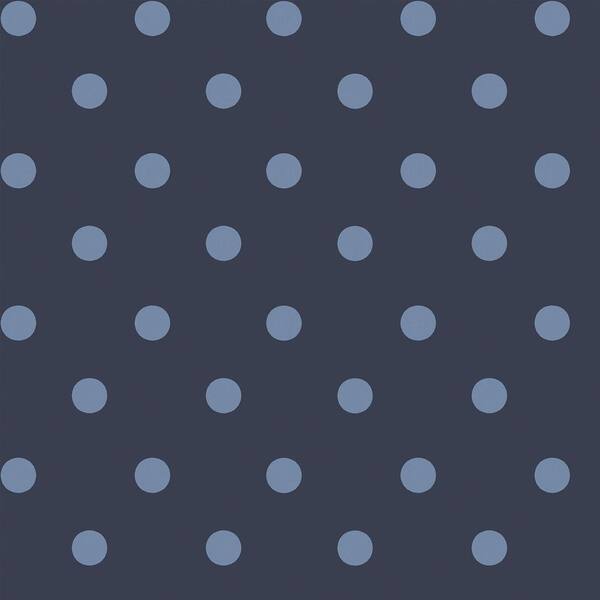 Unbranded Button Spot Navy Wallpaper Sample