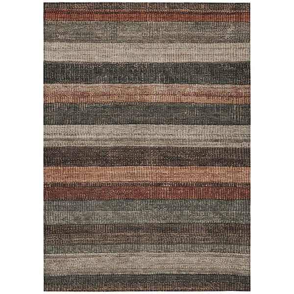 Chantille Machine Washable Indoor/Outdoor Abstract ACN1865 Paprika 3 ft. x 5 ft. Accent Rug