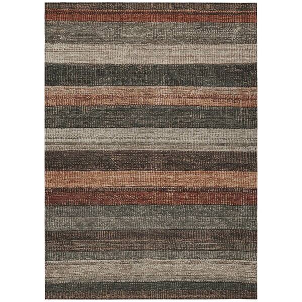 Chantille Machine Washable Indoor/Outdoor Abstract ACN1865 Paprika 8 ft. x 10 ft. Accent Rug