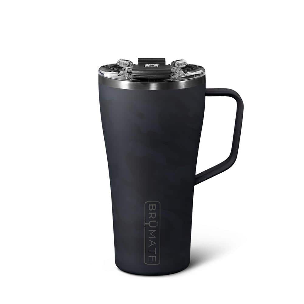 22 oz. Midnight Black Camo Stainless Steel 100% Leak Proof Insulated Coffee