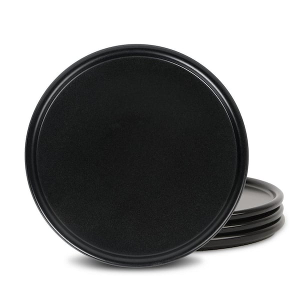 Eden 4-Piece Black Stoneware Full Set (Service for 4)