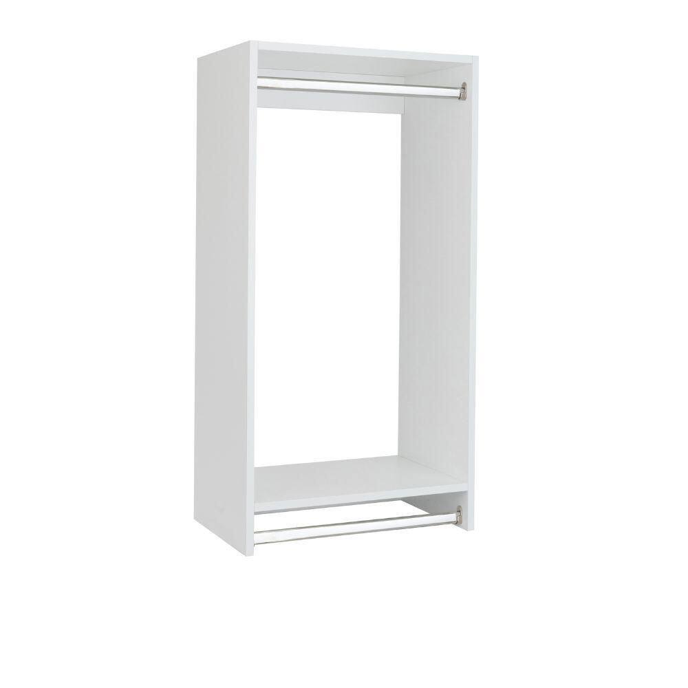 Vista Collection 18 in. W White Closet Kit Double Hanging Wall Mounted 2-Shelf Wood Closet System price history on PriceWatchPro