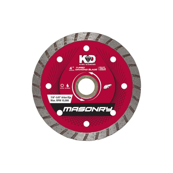 4 in. Masonry Material Cutting Turbo Rim Diamond Blade