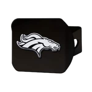 NFL - Denver Broncos 3D Chrome Emblem on Type III Black Metal Hitch Cover