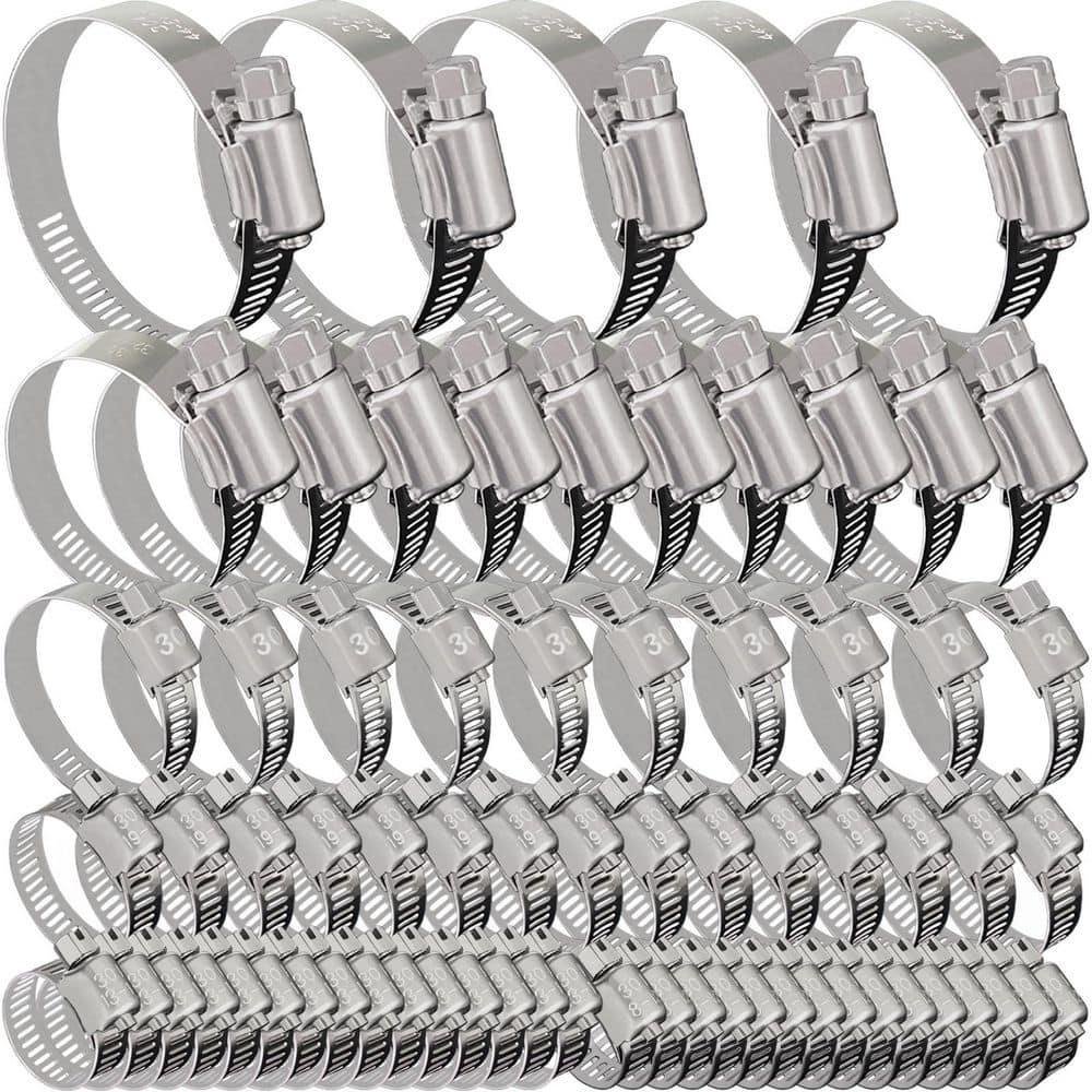 70 Pack Stainless Steel Hose Clamp Adjustable Assortment Kit, 8-64mm for Plumbing, Automotive, Garden, Home Applications price history on PriceWatchPro
