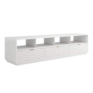 Morgan Main 80.039 in. White Entertainment Credenza Fits TV's up to 85 in.