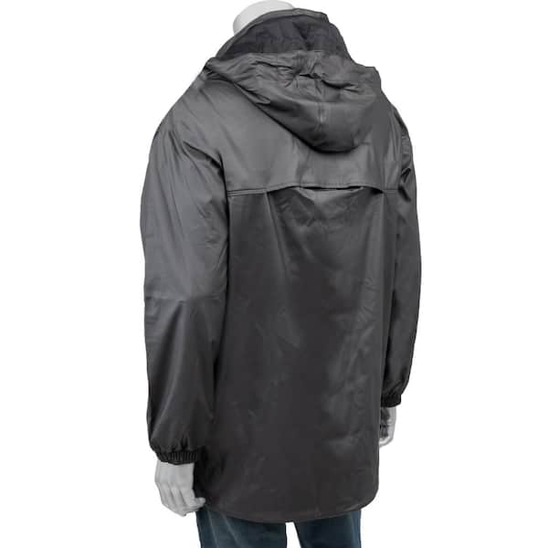 Black raincoats with hood online