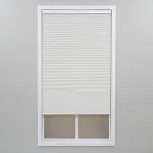 White Cordless Light Filtering Polyester Cellular Shades - 20.5 in. W x 64 in. L
