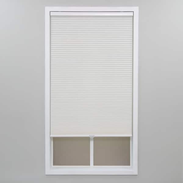 Perfect Lift Window Treatment White Cordless Light Filtering Polyester Cellular Shades - 24 in. W x 64 in. L