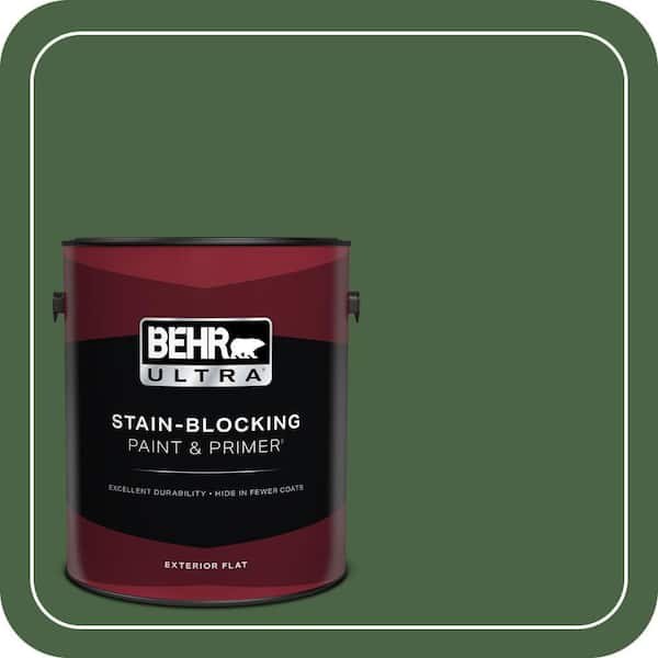 BEHR ULTRA 1 gal. #S400-7 Deep Viridian Flat Exterior Paint & Primer