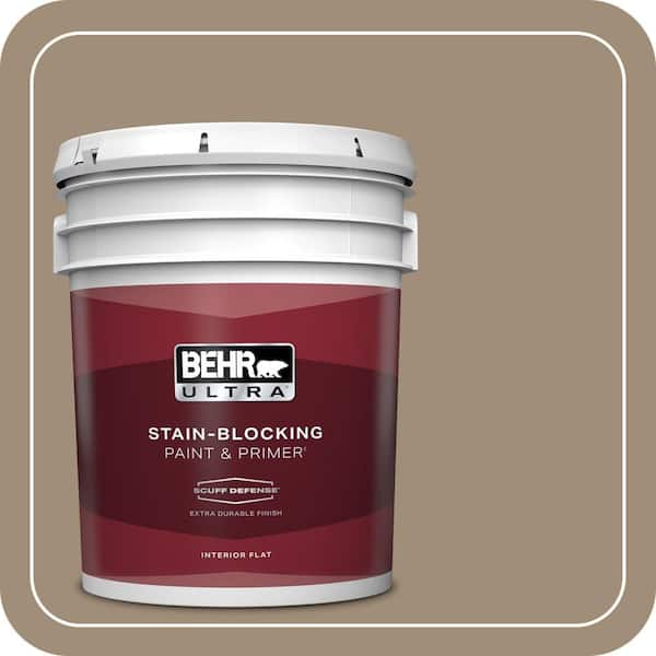 BEHR ULTRA 5 gal. #ECC-17-1 Cottage Walk Extra Durable Flat Interior Paint & Primer