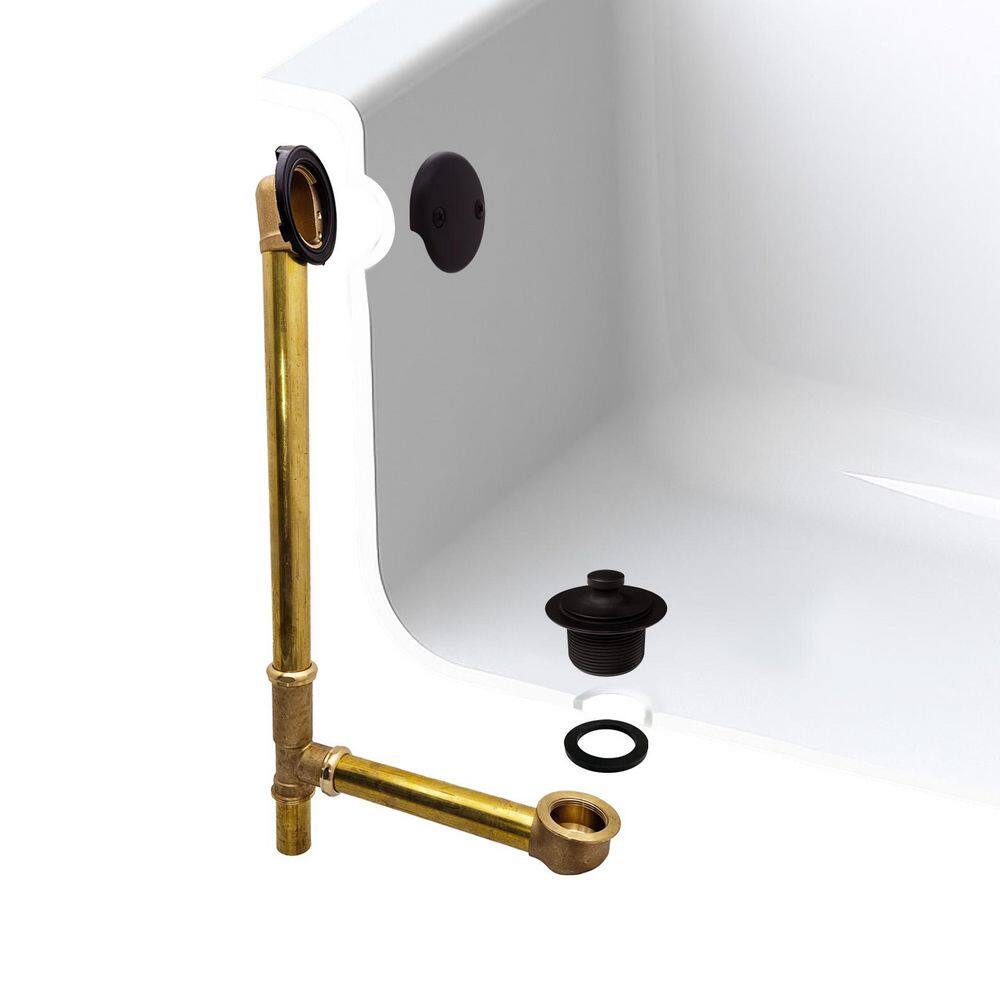 22 in. Brass Twist and Close Bath Waste and Overflow, 17 gauge in Oil Rubbed Bronze price history on PriceWatchPro