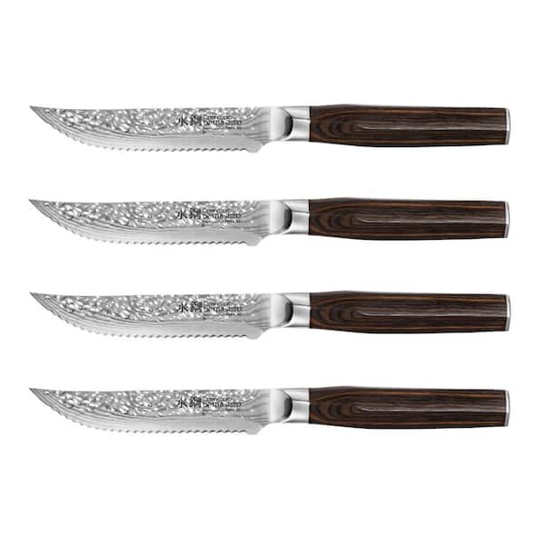 Cuisine::pro DAMASHIRO EMPEROR 4.5 in. Stainless Steel Full Tang Steak Knife Set of 4