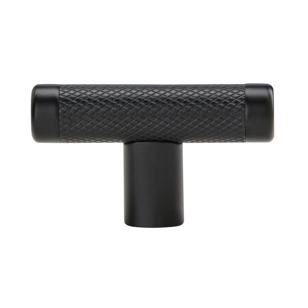 Black Bronze Textured Bar Knob with Mounting Hardware