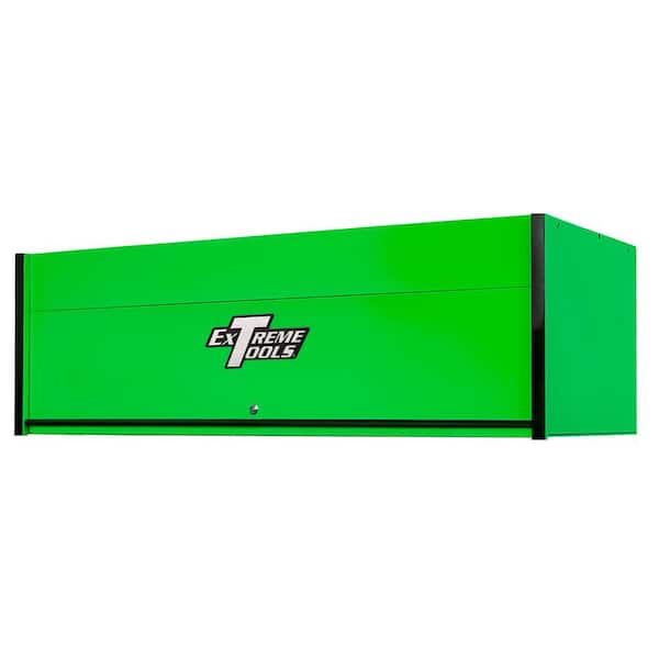 Extreme Tools RX Professional 72 in. 0-Drawer Extreme Power Workstation Hutch in Green with Black Handle