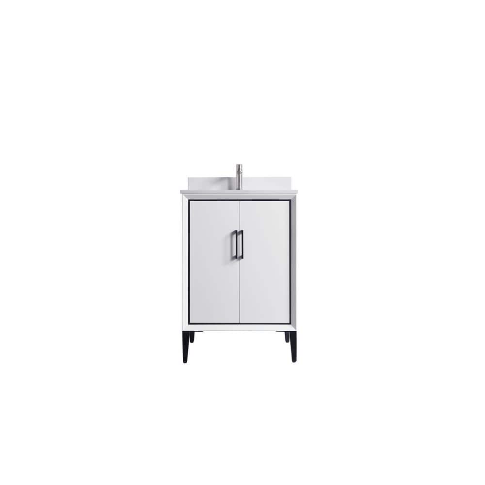 VSD 24in. W x 22in. D x 35in. H Single Sink Freestanding Bath Vanity in Whi