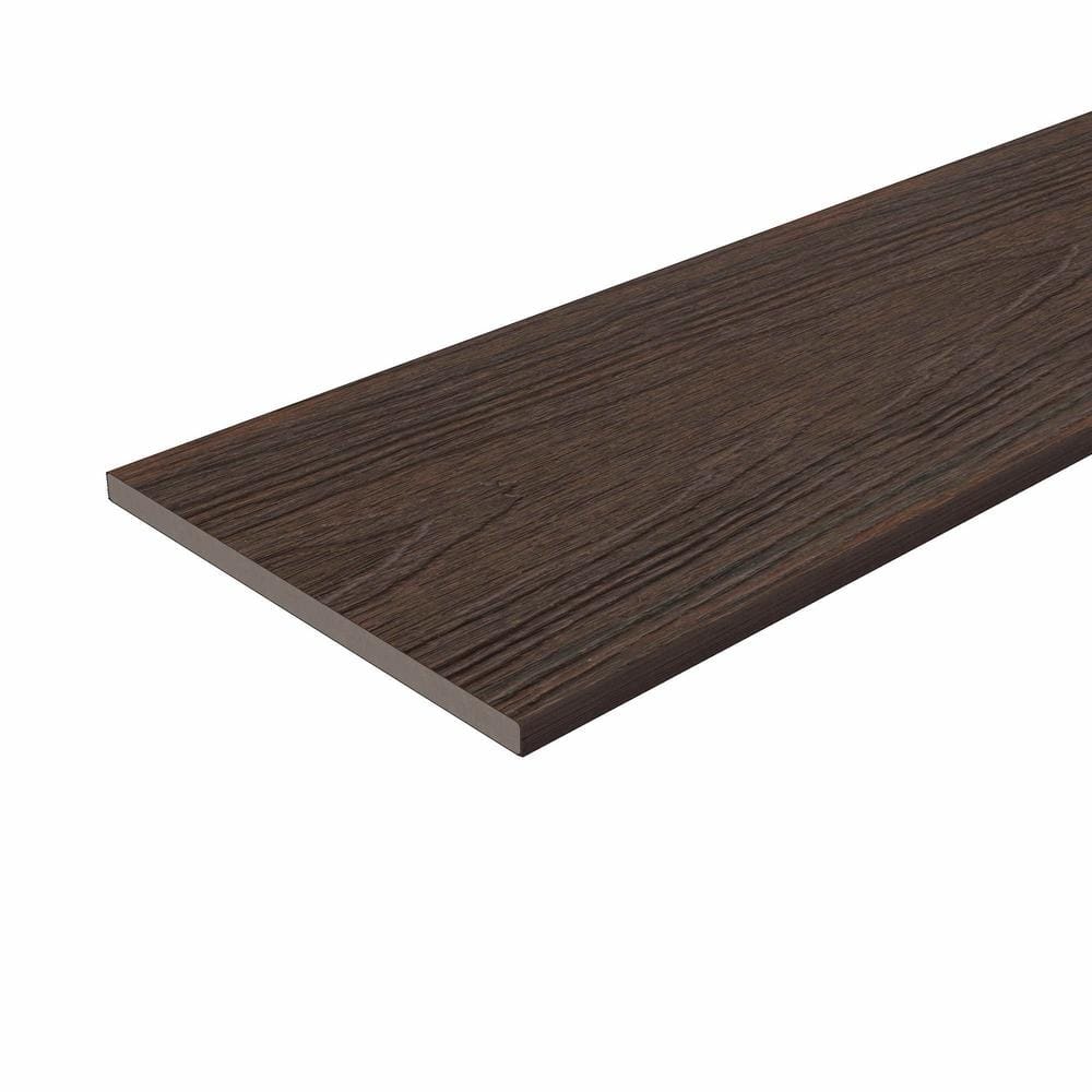 Fascia 0.6 in. x 11.22 in. x 6 ft. Rustic and Wood Grain Spanish Walnut Composite Decking Board price history on PriceWatchPro