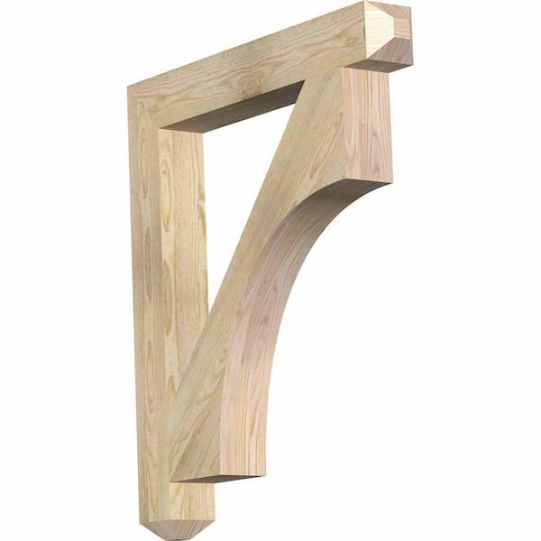 Ekena Millwork 4 in. x 34 in. x 30 in. Douglas Fir Westlake Craftsman Rough Sawn Bracket