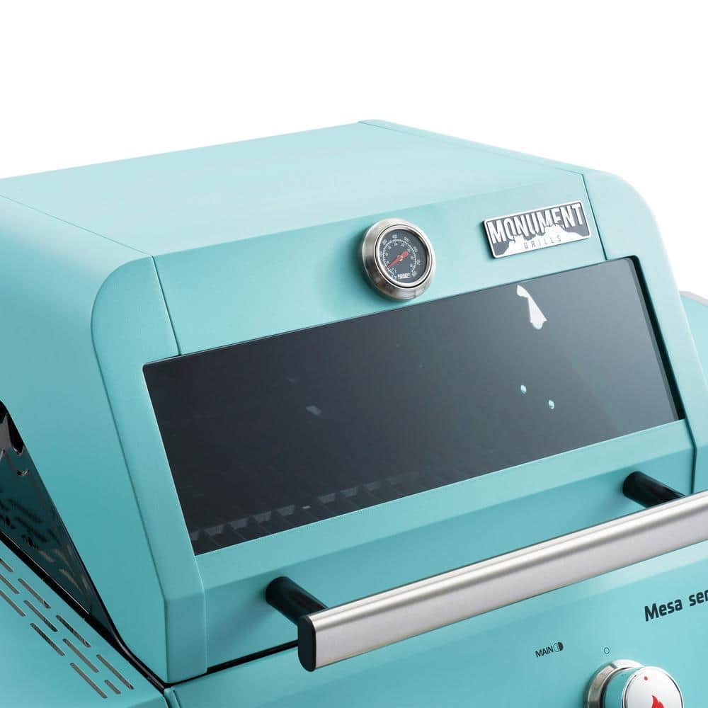 Mesa Jade Green 2-Burner Propane Gas Grill with LED Controls