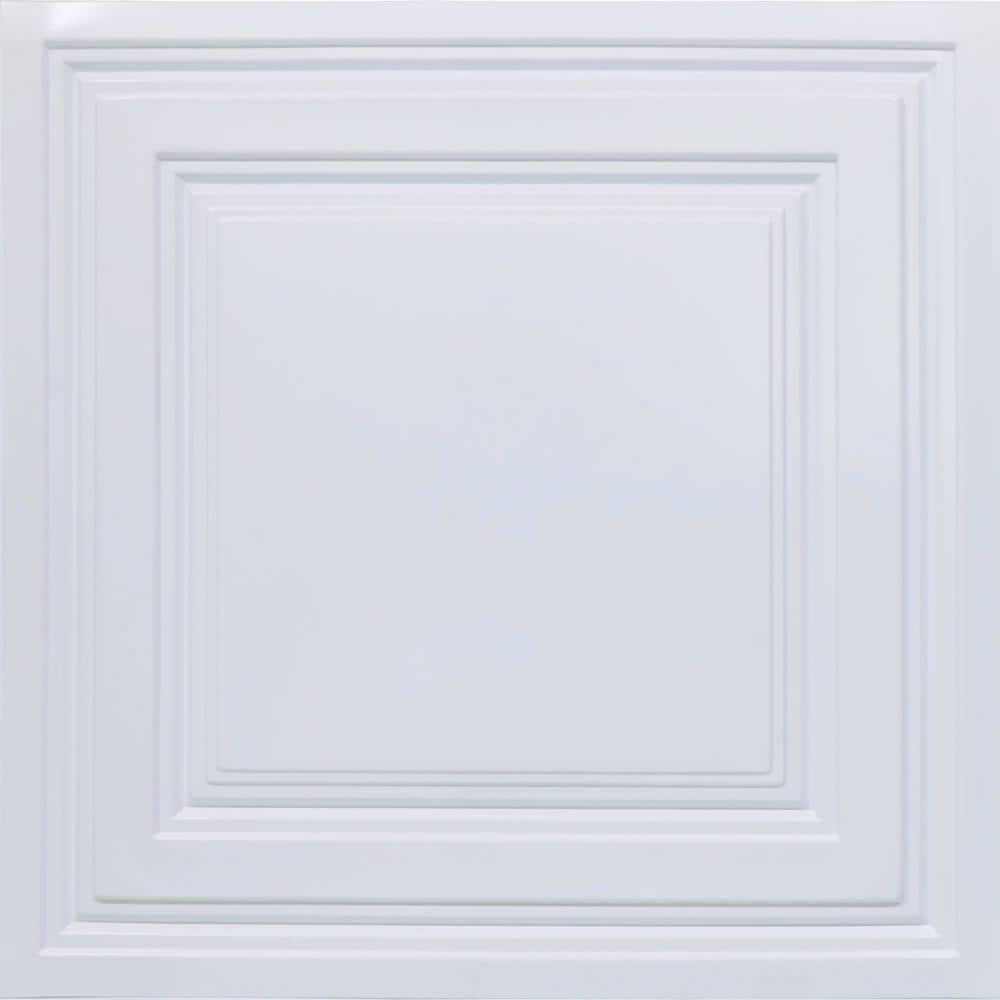 White Matte PVC 24" x 24" Lay-In Ceiling Tile