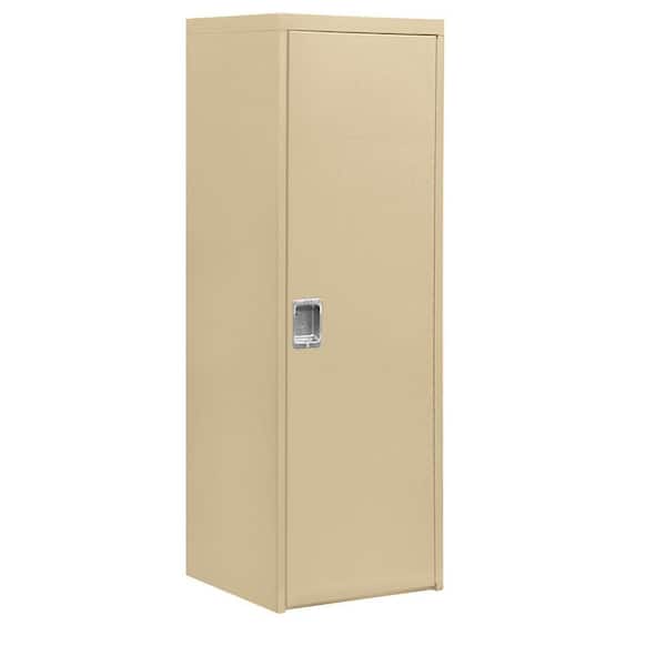 Salsbury Industries 24 in. W x 72 in. H x 24 in. D 1- Doors Industrial Storage Cabinet in Tan