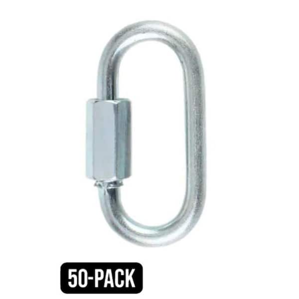 1/4 in. Zinc Locking Carabiner (50 pack)
