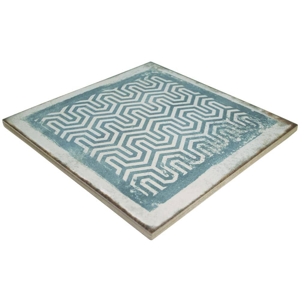 Coronado 8" x 8" Blue Matte Porcelain Wall and Floor Tile