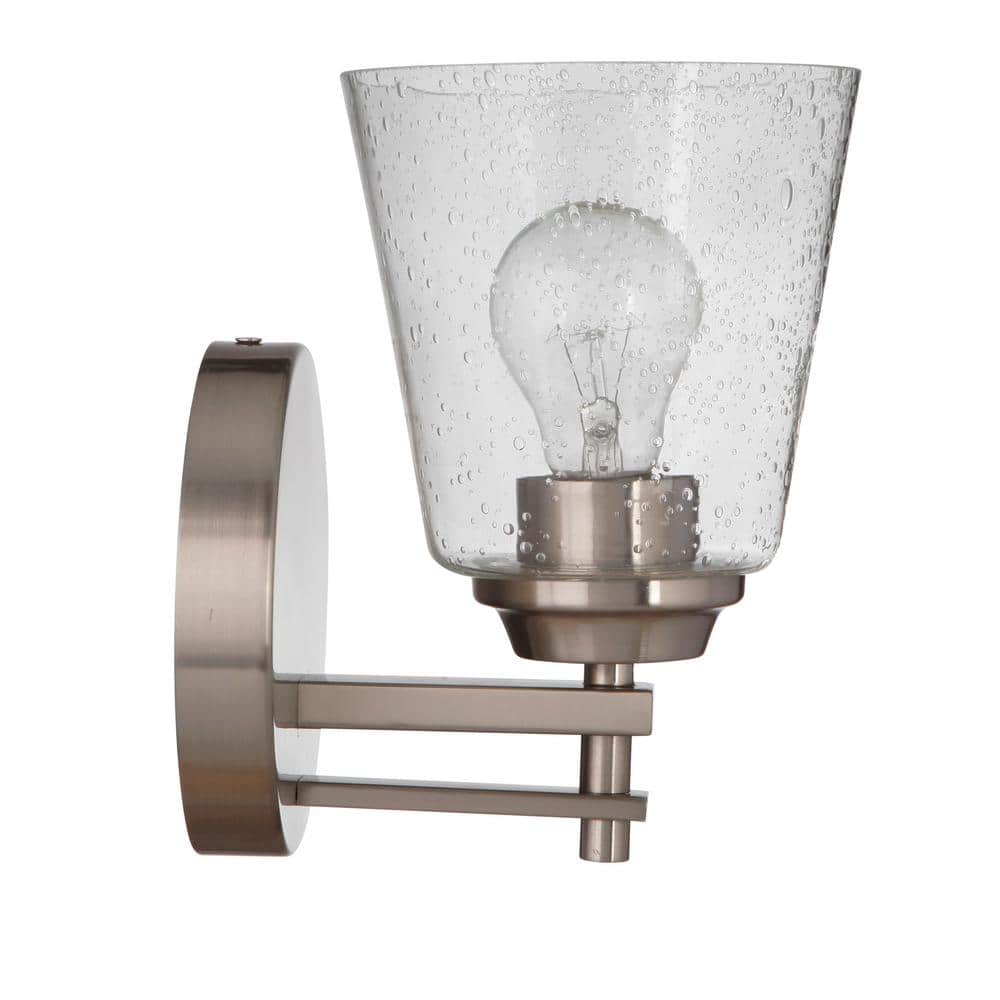Classic 9.5'' Black Nickel Wall Sconce with Clear Bell Shade