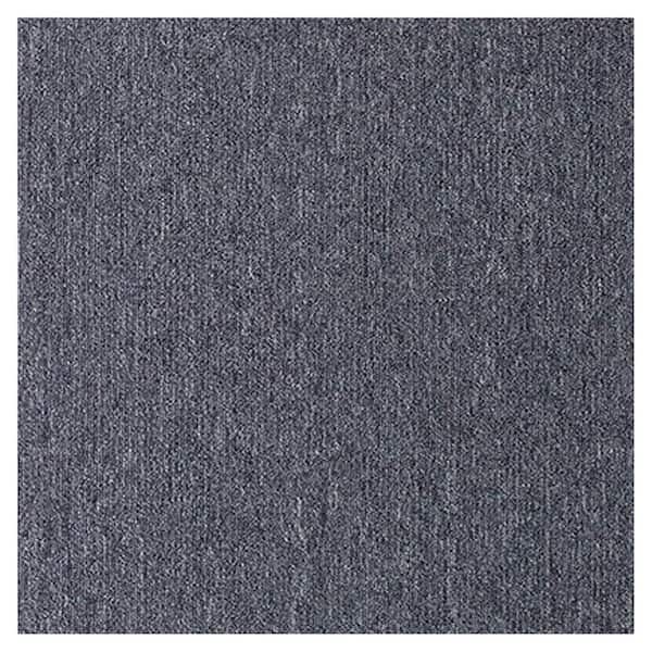 River Dark Gray Commercial/Residential 19.68 in. x 19.68 in. Reusable Adhesive Carpet Tile Square (32 sq. ft. )