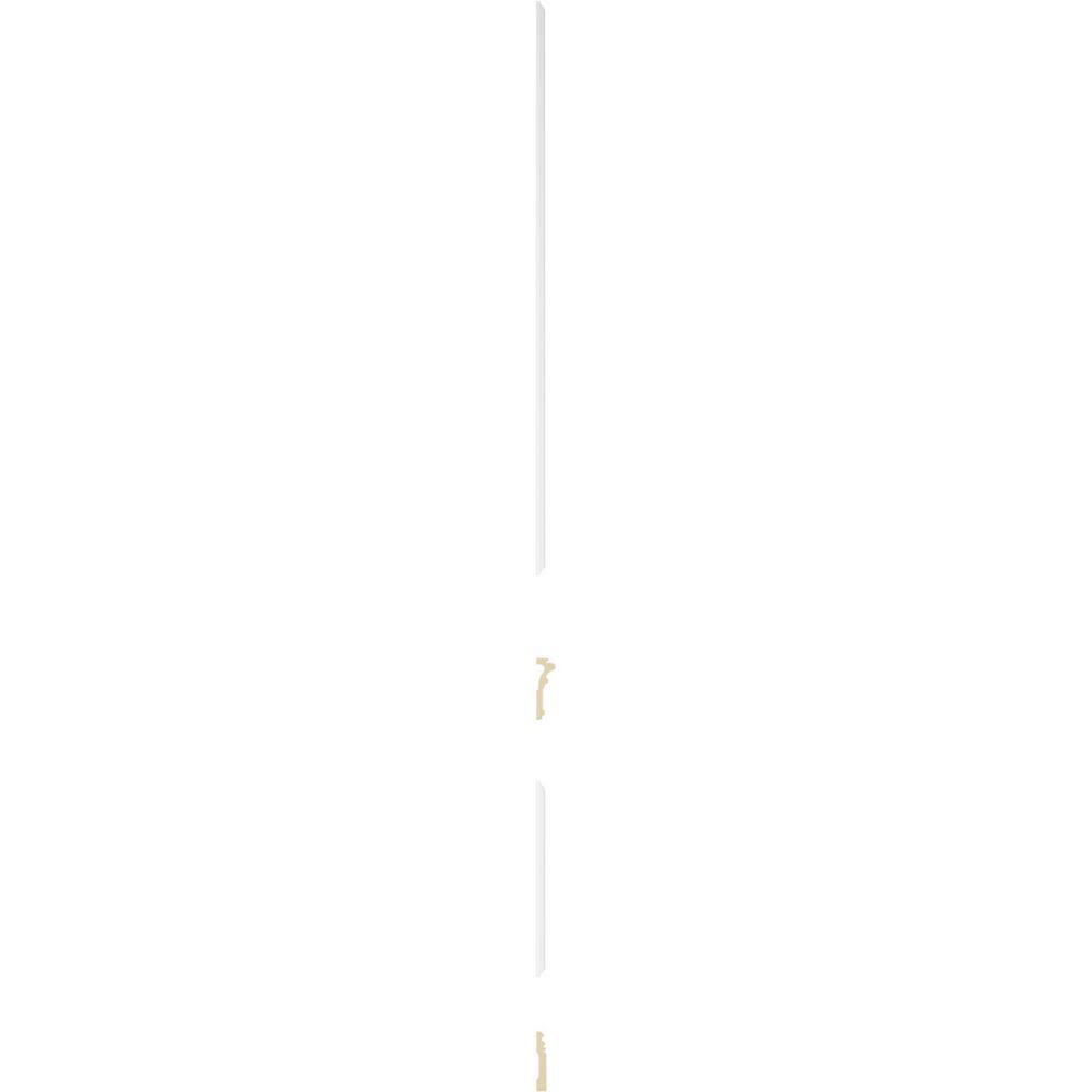 Adjustable White Polyurethane Ashford Square Panel Wainscot Kit