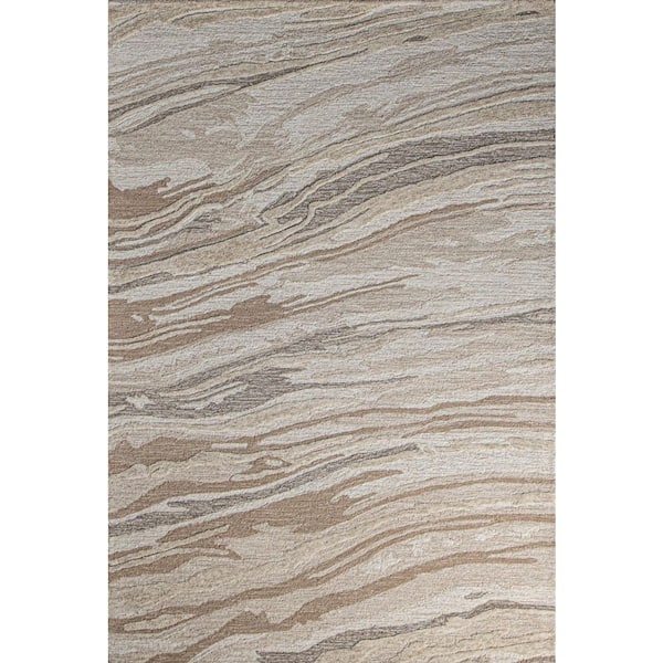 Verona Beige 9 ft. x 12 ft. Abstract Transitional Area Rug