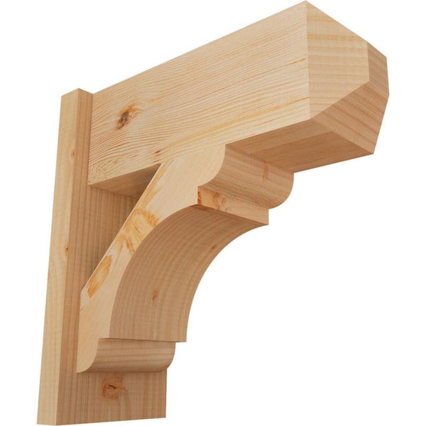 Ekena Millwork 8 in. x 18 in. x 18 in. Olympic Craftsman Smooth Douglas Fir Outlooker