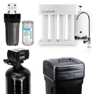 Whole House Filtration with 64,000 Grains Fine Mesh Water Softener, Reverse Osmosis System and Sediment-GAC Pre-Filter