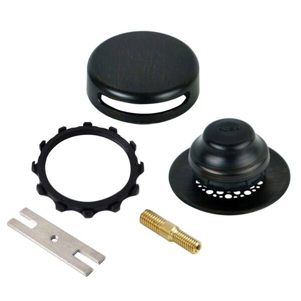 Watco Universal NuFit Foot Actuated Bathtub Stopper with Grid Strainer and Combo Pin Adapter Kit, Oil-Rubbed Bronze