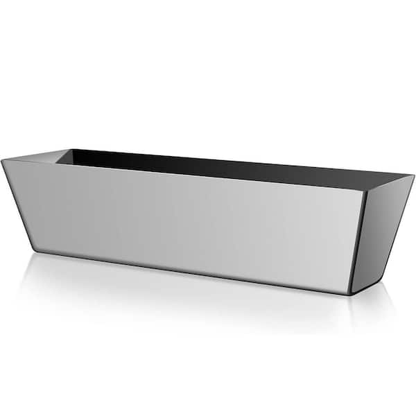 12 in. Stainless Steel Drywall Mud Pan Tapered Sides, Drywall Tool Tray Bucket