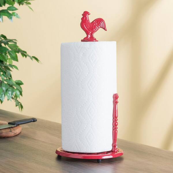 Standing Paper Towel Holder w/ Spice Rack Red Barrel Studio