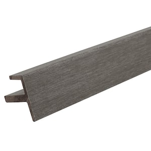 All Weather System 2.2 in. x 2.2 in. x 8 ft. Composite Siding End Trim in Westminster Gray Board